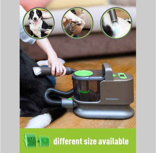 Groom & Vacuum at Once — 4-in-1 Pet Grooming Kit with 1.2L Dust Cup