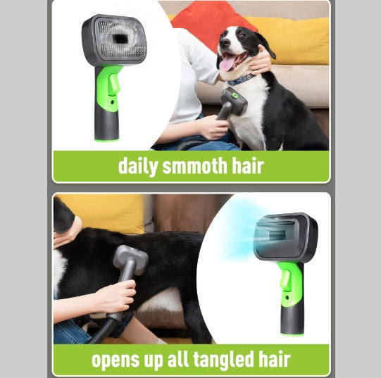Groom & Vacuum at Once — 4-in-1 Pet Grooming Kit with 1.2L Dust Cup