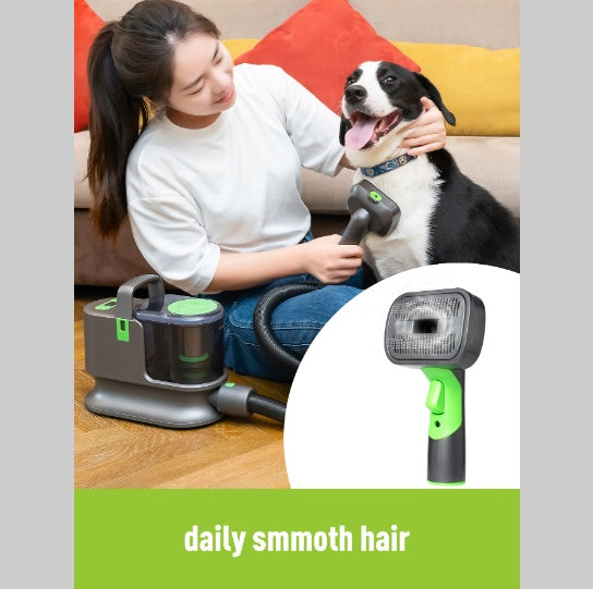 Groom & Vacuum at Once — 4-in-1 Pet Grooming Kit with 1.2L Dust Cup