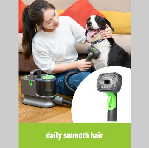 Groom & Vacuum at Once — 4-in-1 Pet Grooming Kit with 1.2L Dust Cup