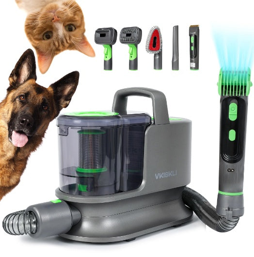 Groom & Vacuum at Once — 4-in-1 Pet Grooming Kit with 1.2L Dust Cup